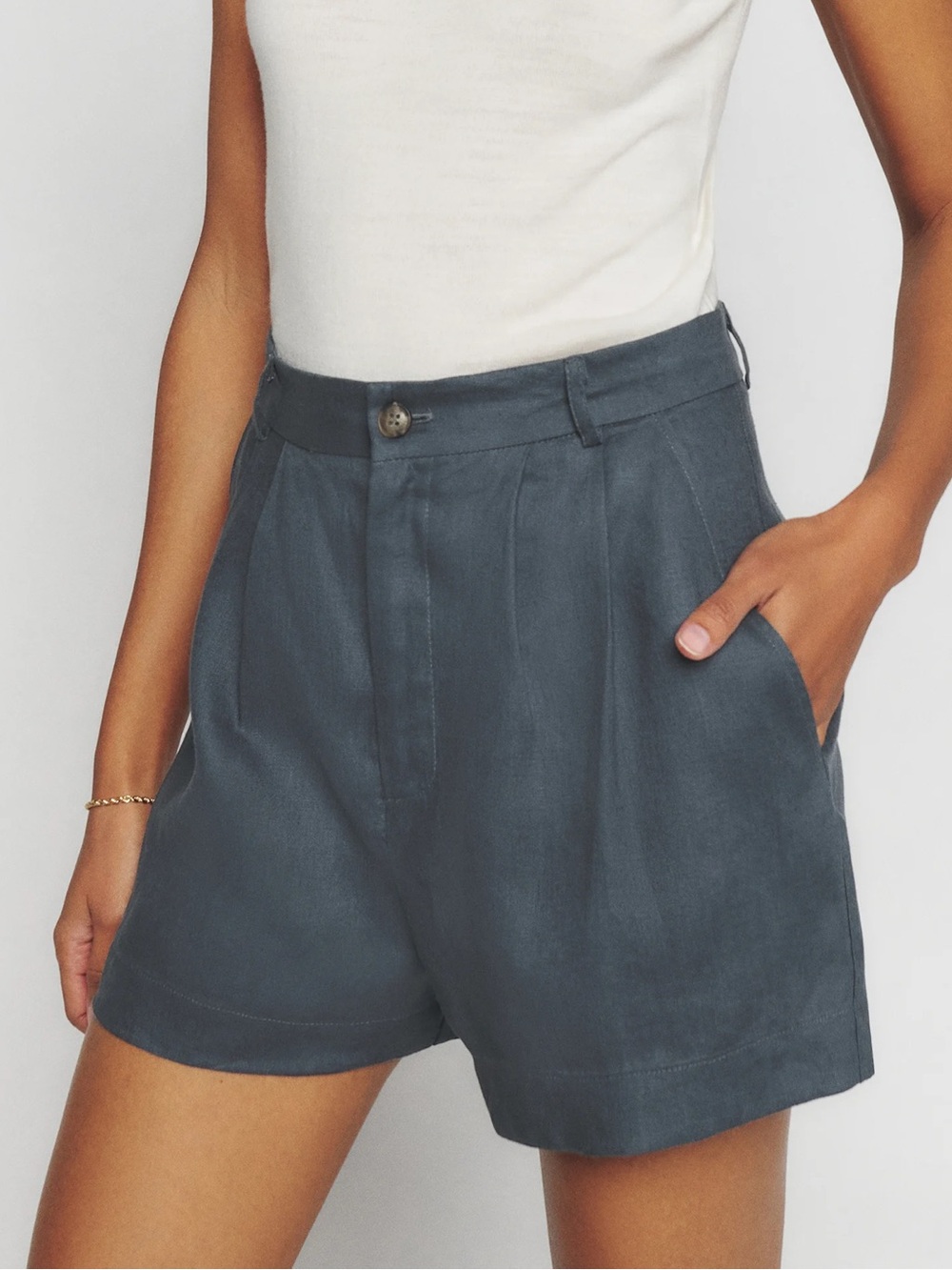 Reformation Mason Linen Shorts 0